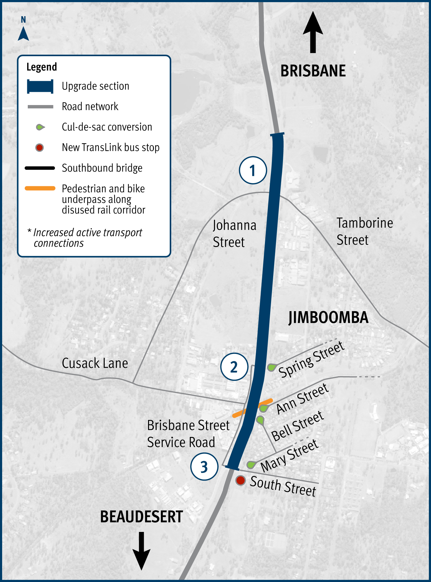 Mount Lindesay Highway project map