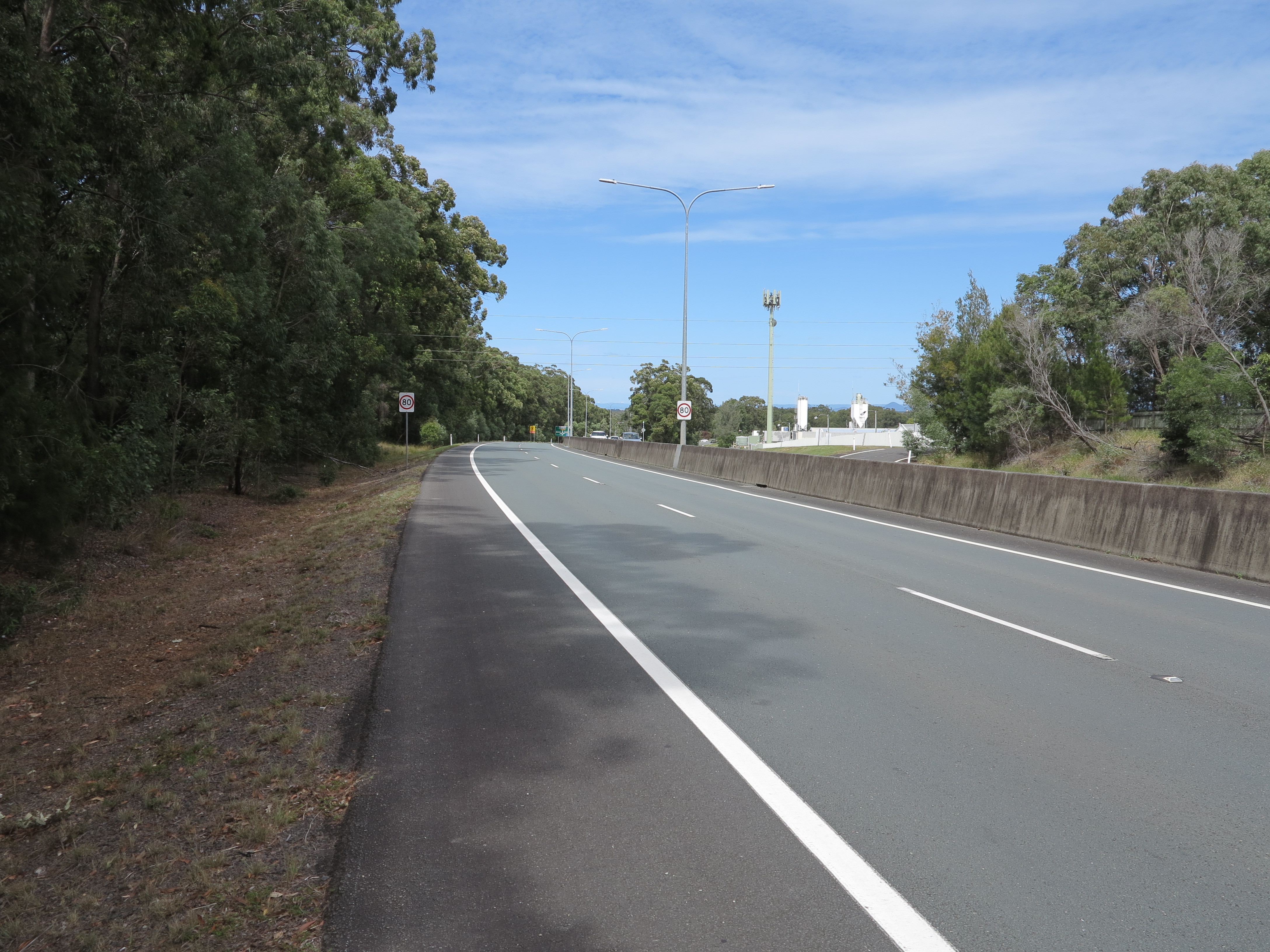 Nicklin Way looking south towards Caloundra at the location where Third Avenue will connect