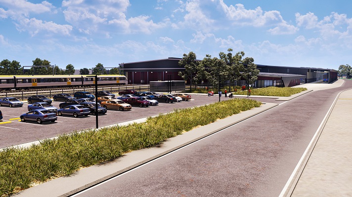 Artist's impression of the Ormeau rail facility