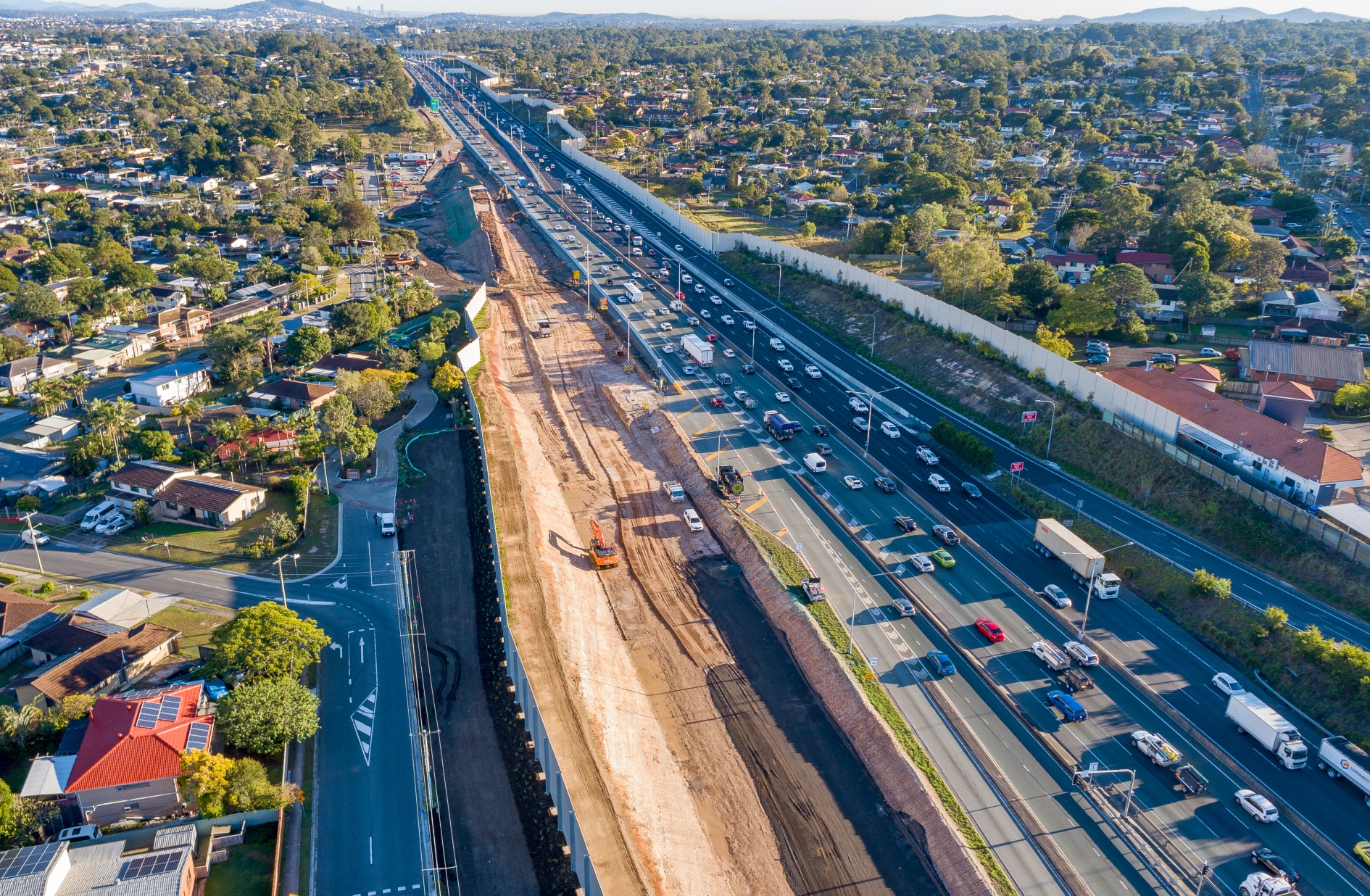 Aerial photo of Sports Drive to Gateway Motorway