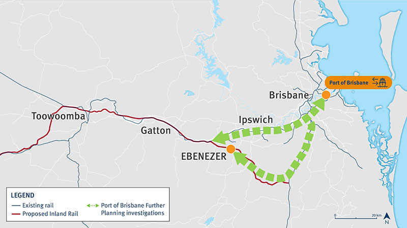 Map showing the location Port of Brisbane Further Planning project.