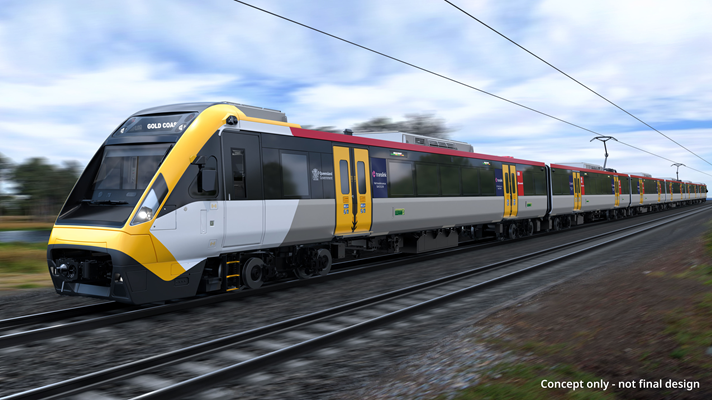 Concept illustration of a train that will be constructed in Torbanlea, Queensland.