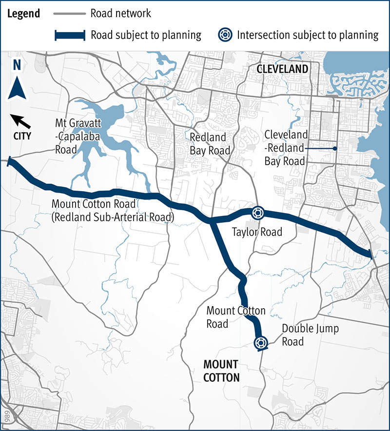 Mount Cotton Road-Redland Bay Road location map