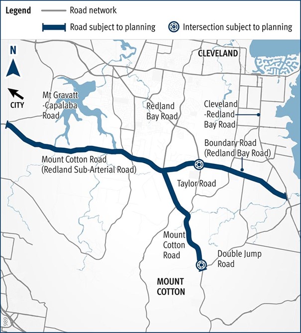 Mount Cotton Road-Redland Bay Road location map
