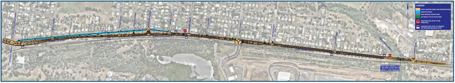 Rockhampton Emu Park map Rockhampton Emu Park Road project map