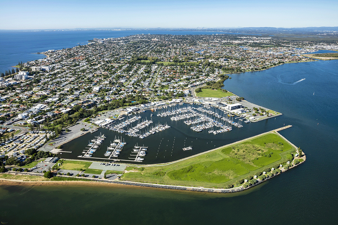 Aerial view of Scarborough Harbour