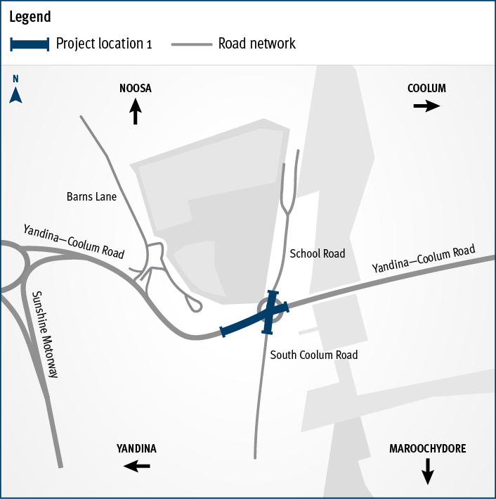 Yandina Coolum Road Intersection - Project overview map - June 2023