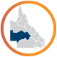 Central West region highlighted in a map of Queensland