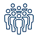 Icon of a group of stick figures standing together.