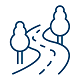 Road and trees icon