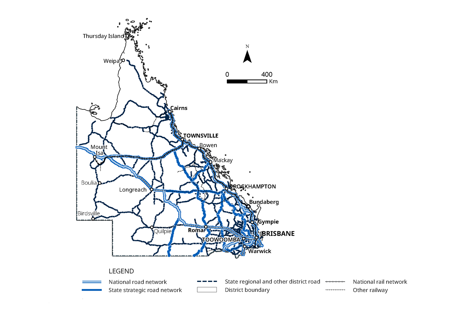 Map of Queensland