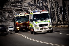 fire truck and ambulance