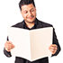 Man holding and reading document