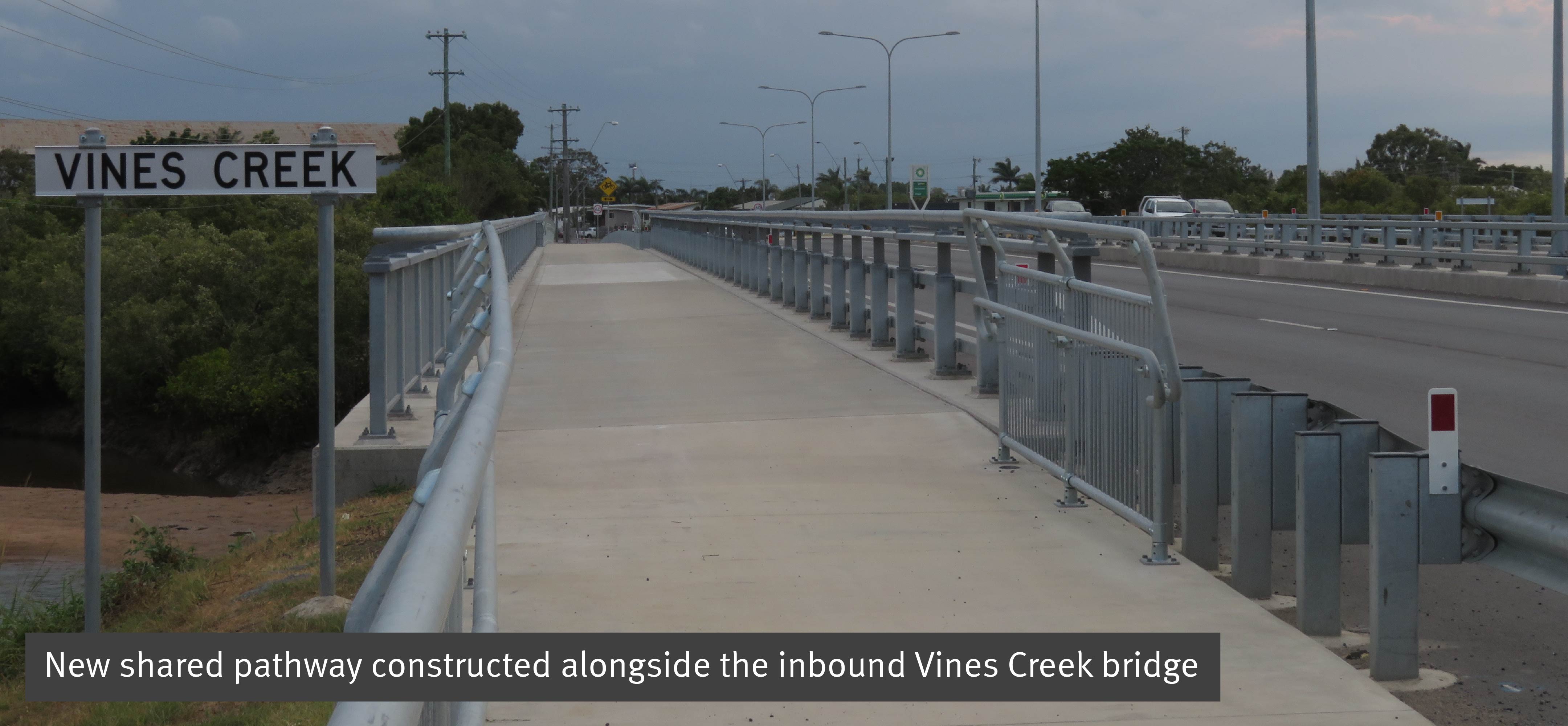 Vines Creek Bridge upgrade shared pathway