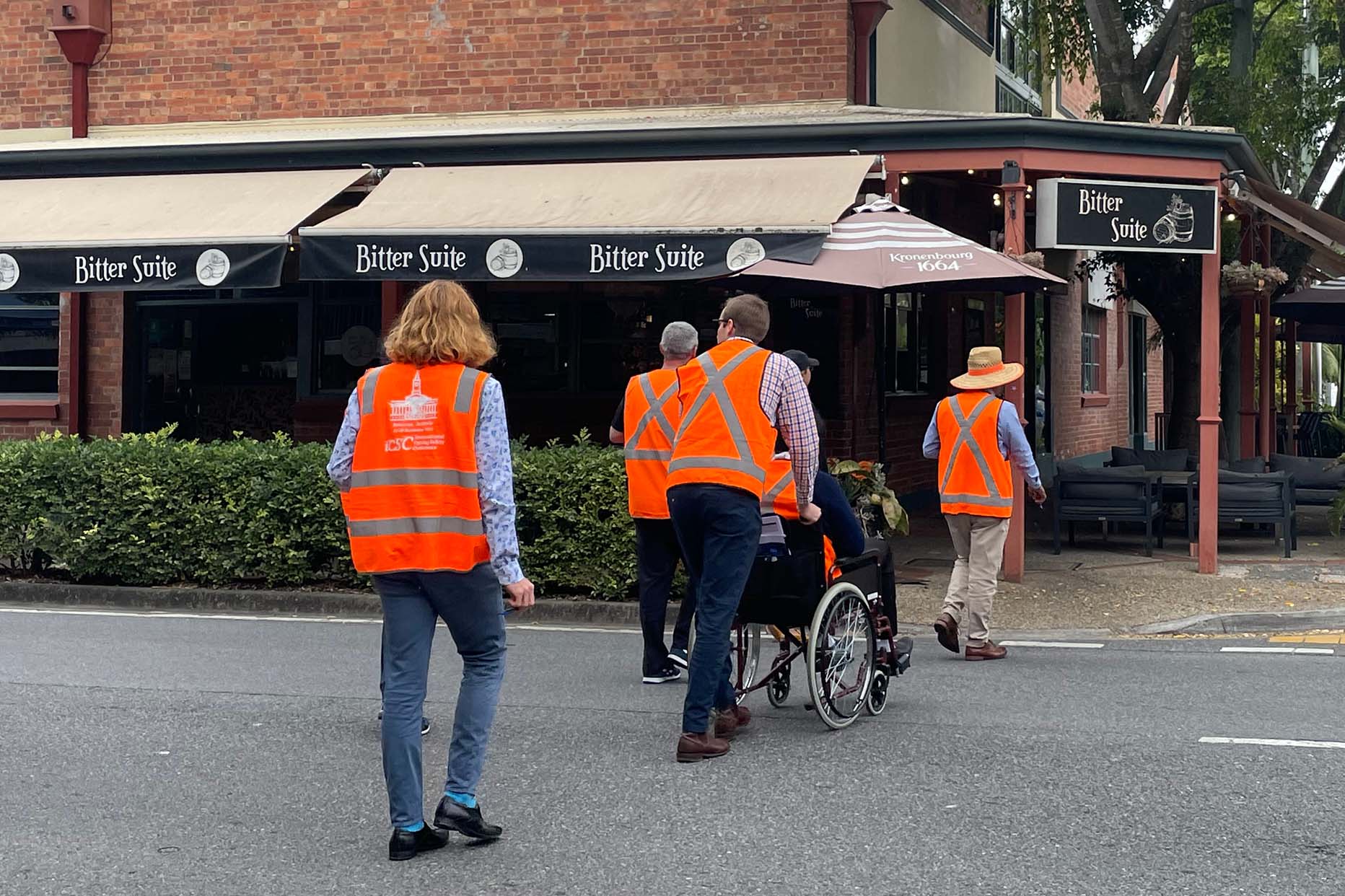 Participants undergoing a walking audit